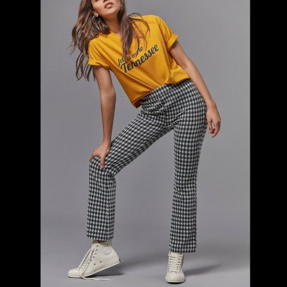 Urban Outfitters Pants - UO Checkered Kick Flare Stretch Pants